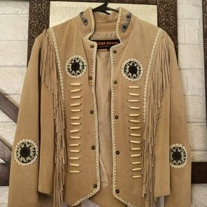 Scully Beige Fringe Utility Jacket